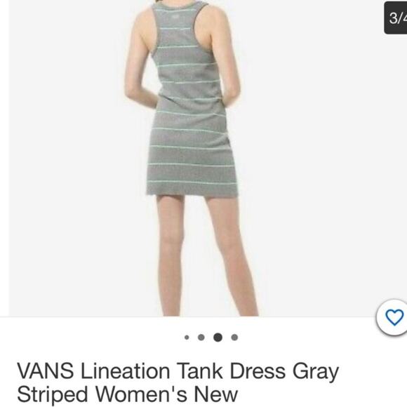 Vans Lineation Tank Mini Dress Striped Racerback Size Small Skater Retro Style - Picture 15 of 15